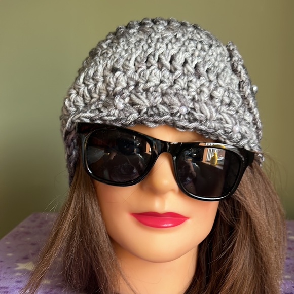 Chic crochet beanie medium soft acrylic yarn new - Picture 3 of 7